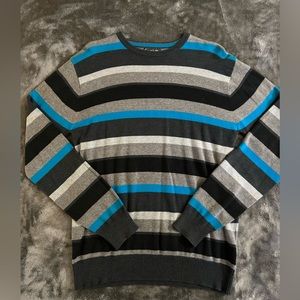 Men’s Crewneck Sweater Striped Size Large